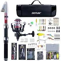 Amazon.co.jp: Goture 釣りセット 1.8m 炭素伸縮竿 スピニングリール